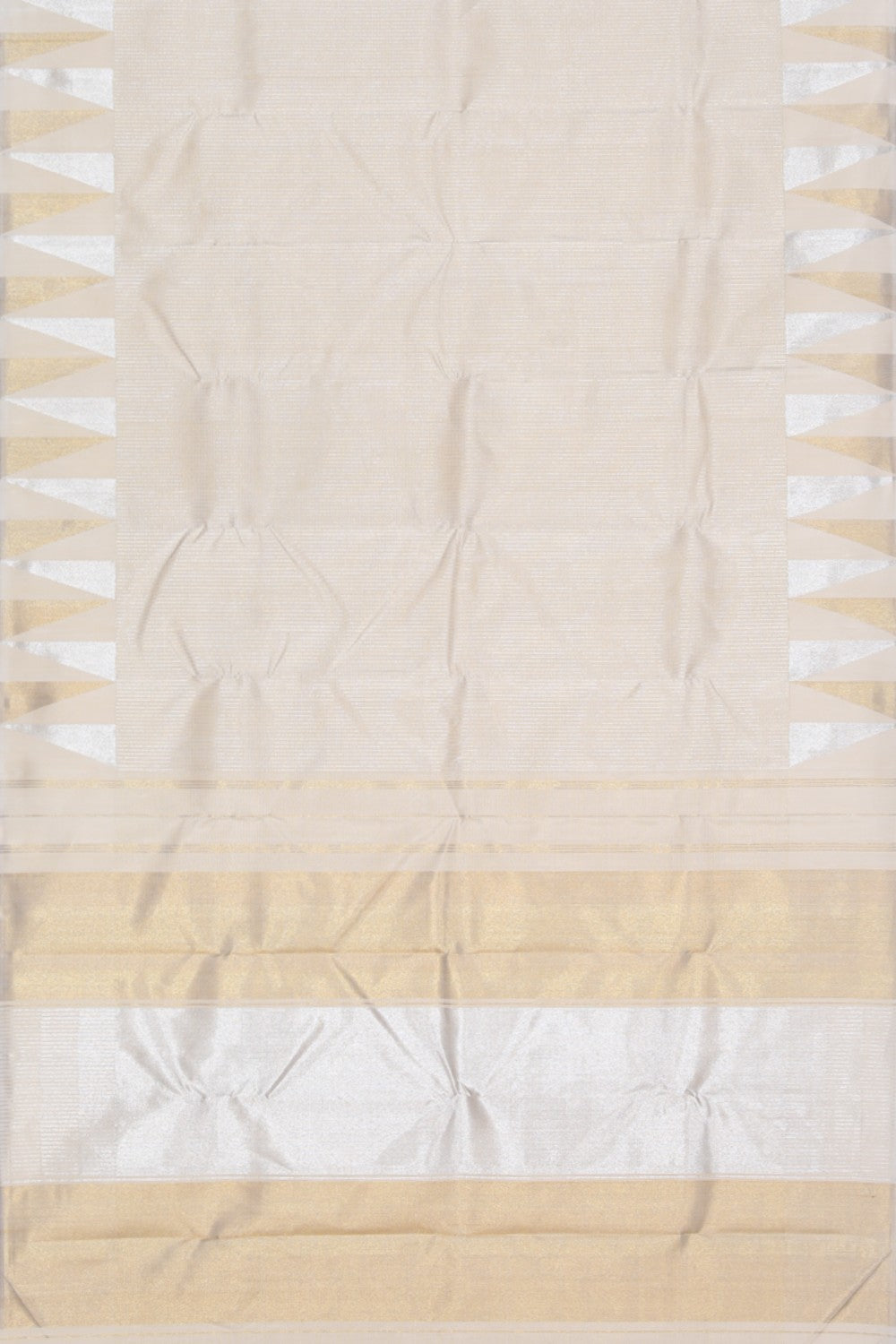 Image of Arani Silk Off-White Saree